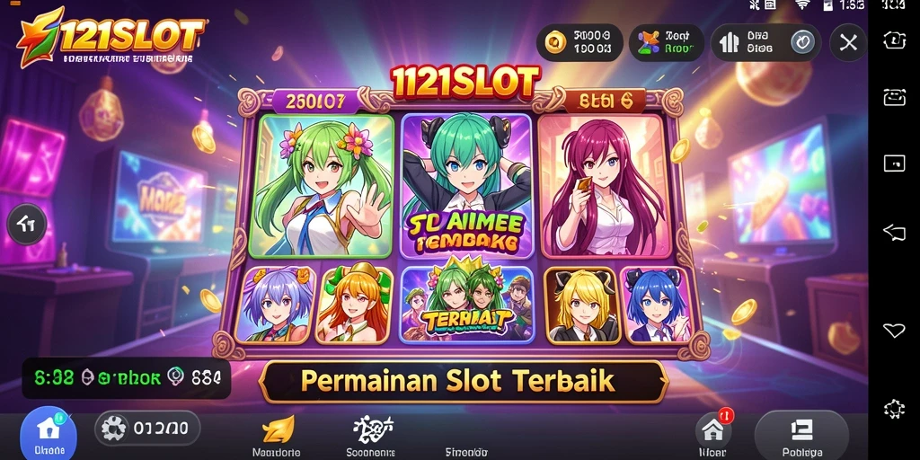 Tampilan menawan gameplay di <strong>1121SLOT</strong>, penuh karakter Anime.