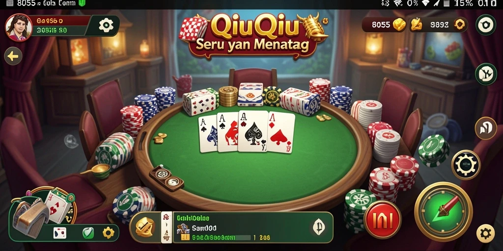 Screenshot tampilan gameplay QiuQiu yang seru.
