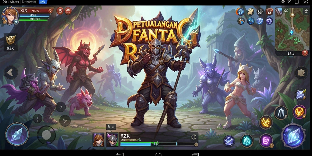 Tampilan gameplay epik dari game RPG 8ZK yang menakjubkan.
