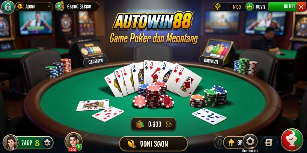 Screenshot gameplay AUTOWIN88 menampilkan suasana Poker yang mendebarkan.