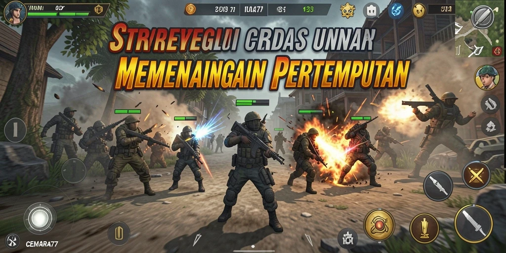 Tampilan gameplay CEMARA77 yang penuh aksi strategi.