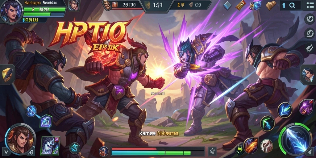 Tangkapan layar HPTOTO yang menunjukkan aksi MOBA yang mendebarkan.