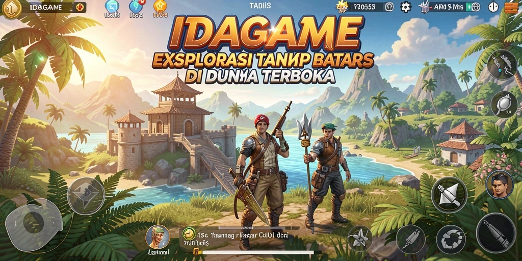 Screenshot gameplay IDAGAME menampilkan keindahan dunia terbuka yang menakjubkan.