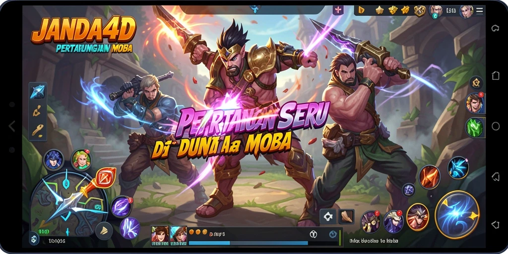 Gameplay menarik di arena pertempuran MOBA JANDA4D.