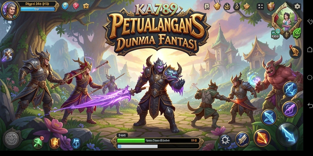 Screenshot KA789 menunjukkan aksi pertarungan yang intens dalam RPG.