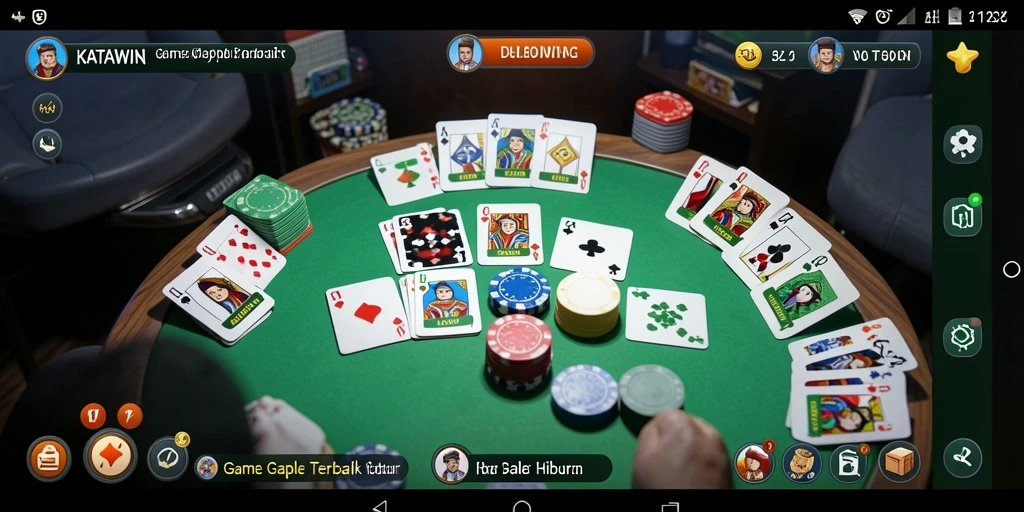 Screenshot gameplay KATAWIN menunjukkan keseruan bermain Gaple.
