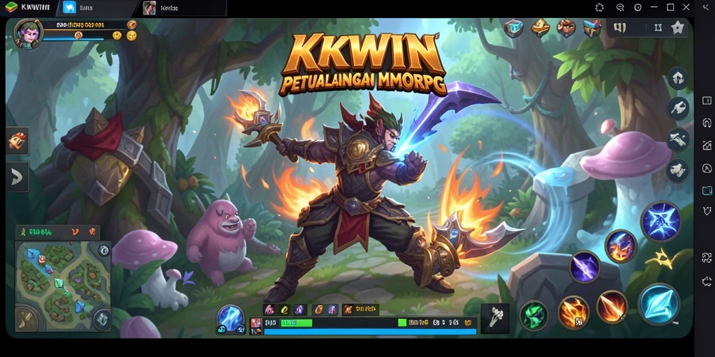 Tampilan gameplay KKWIN yang menakjubkan dalam dunia MMORPG.