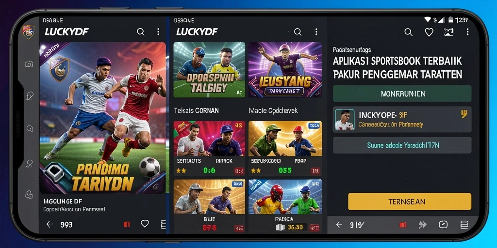 Screenshot gameplay LUCKYDF menampilkan taruhan olahraga yang menarik.