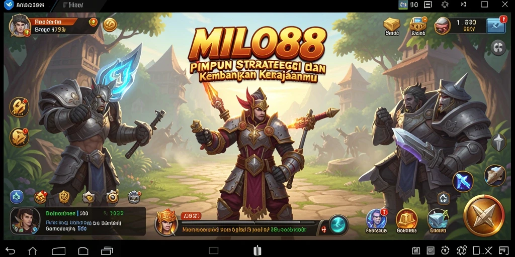 Tampilan gameplay seru dalam MILO88 yang menampilkan strategi dan pertempuran.