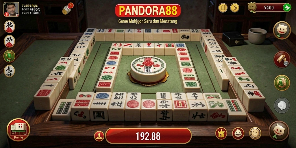 Screenshot PANDORA88 menampilkan gameplay Mahjong yang menarik.
