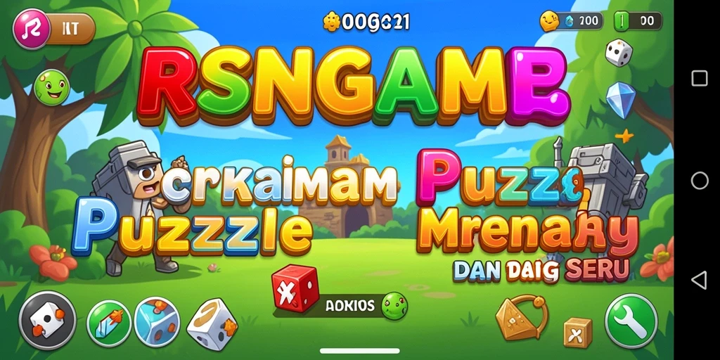 Tampilan gameplay RSNGAME dengan beragam teka-teki yang menantang.