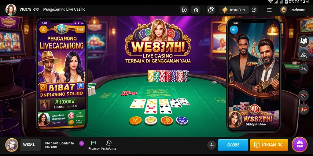 Tampilan gameplay Live Casino yang imersif dan interaktif.