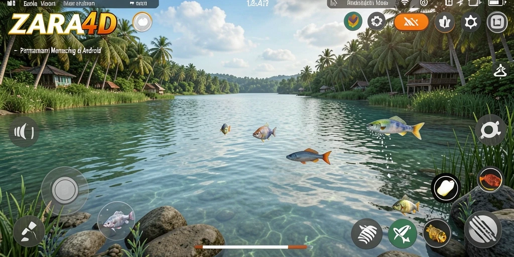 Tampilan gameplay pemain dalam menantang ikan di ZARA4D.